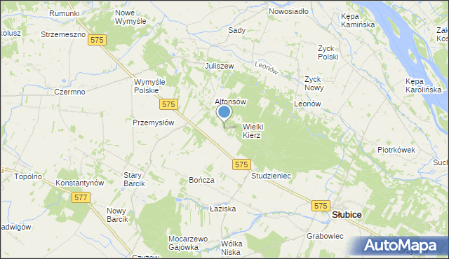 mapa Bończa B, Bończa B na mapie Targeo